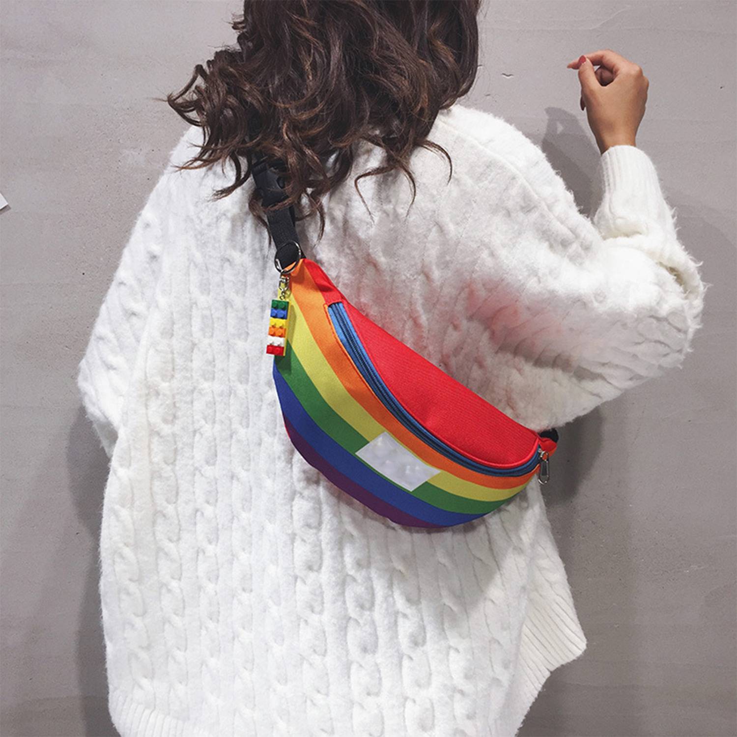 LGBT Rainbow Fanny Pack Gay Pride Waist Bag Strip Chest 3