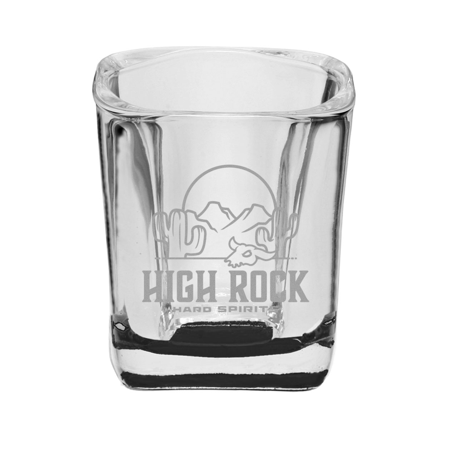 2 oz. Rounded Square Shot Glass (Engraved Imprint) 4