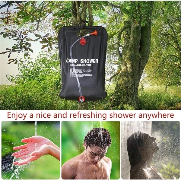 5 Gallons/20L Large Capacity Solar Camping Shower Bag 9