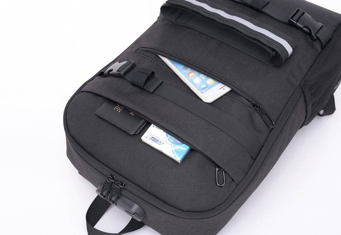 Water Resistant Canvas Backpack with Anti-Theft Lock 7