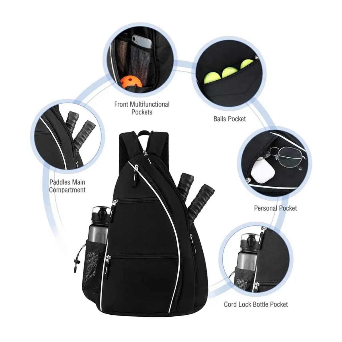 Sport Pickleball Backpack Tennis Racket Bag 4