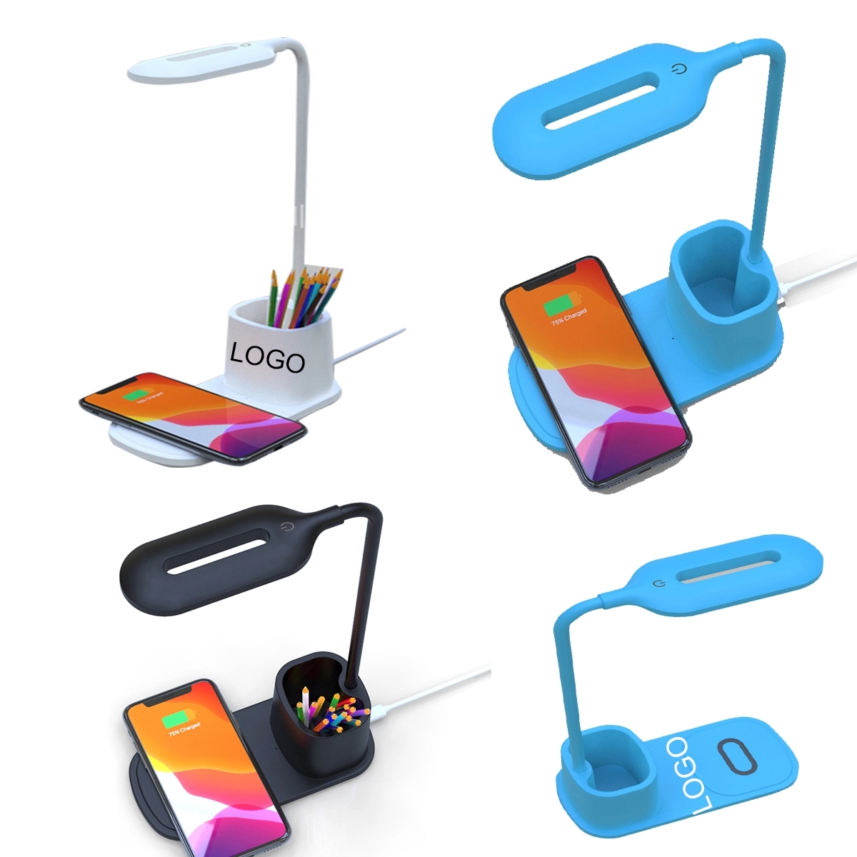 Table Lamp with Cell Phone Wireless Charger 1
