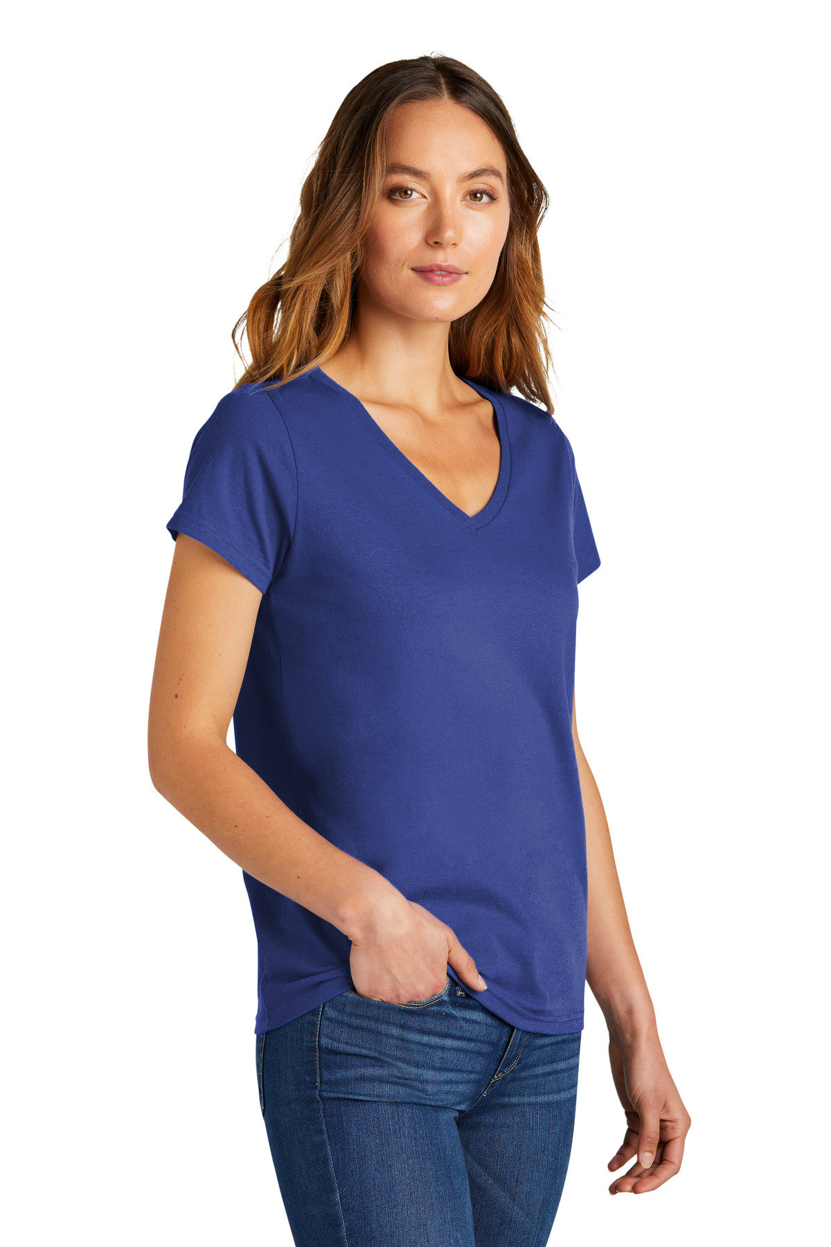 District Women's The Concert Tee V-Neck DT5002 27