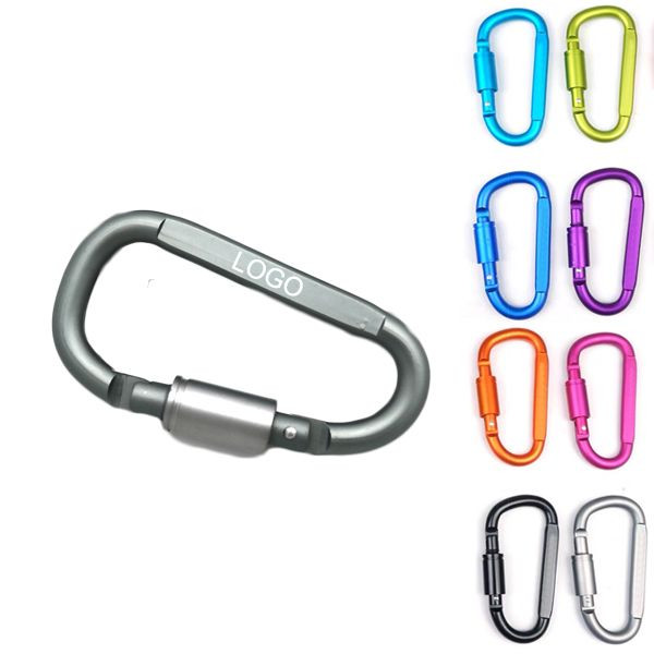Aluminum Carabiner W/ Screw Lock 2