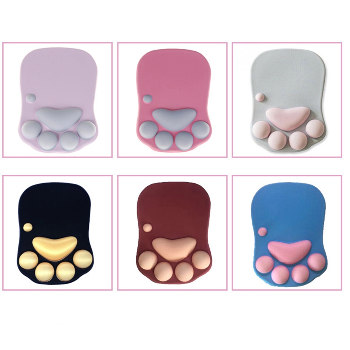 3D Cat Paw Mouse Pad with Silicone Wrist Support Cushion 2