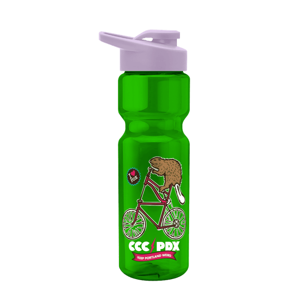 Blazer 28oz Transparent Bike Bottle w/Drink-thru Lid 872