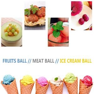 Stainless Steel Ice Cream Ball Putter Ergonomic Scoop And Measuring Spoon 5
