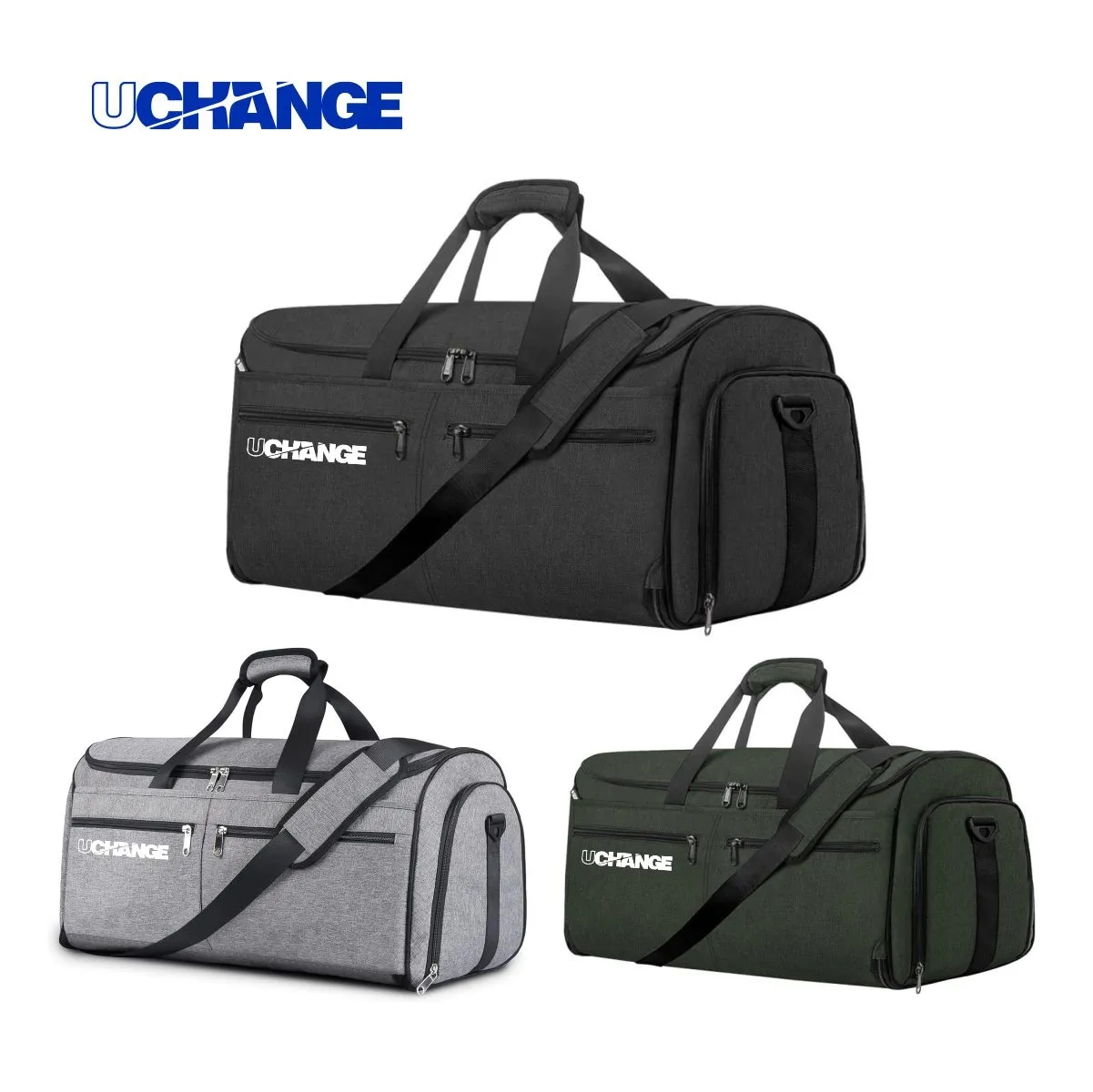 55L Travel & Gym Duffel Bag With Multiple Compartments 3