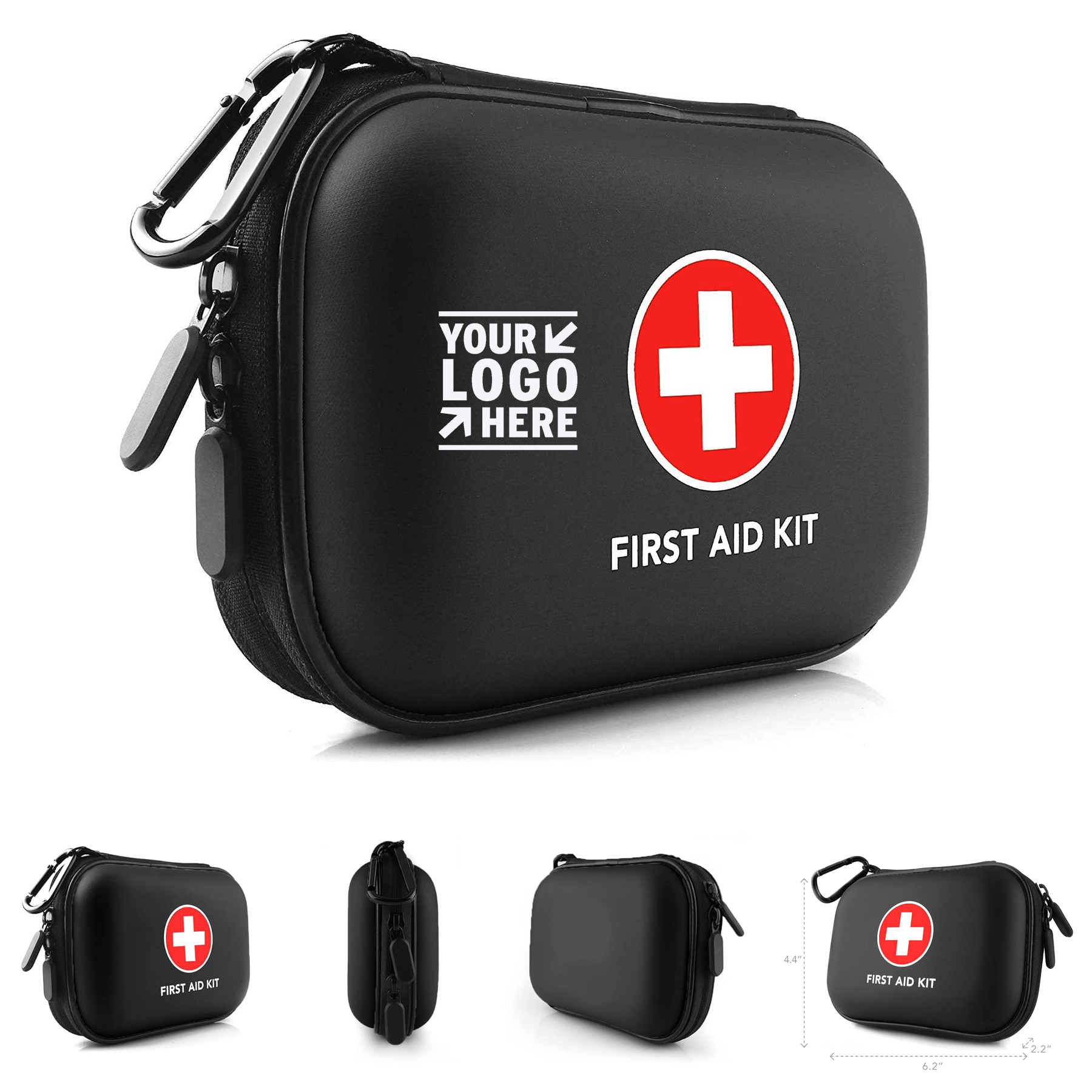 Travel Outdoor 100 Pieces Mini First Aid Kit Home Medical Water-Resistant Hard Shell Small Case 2