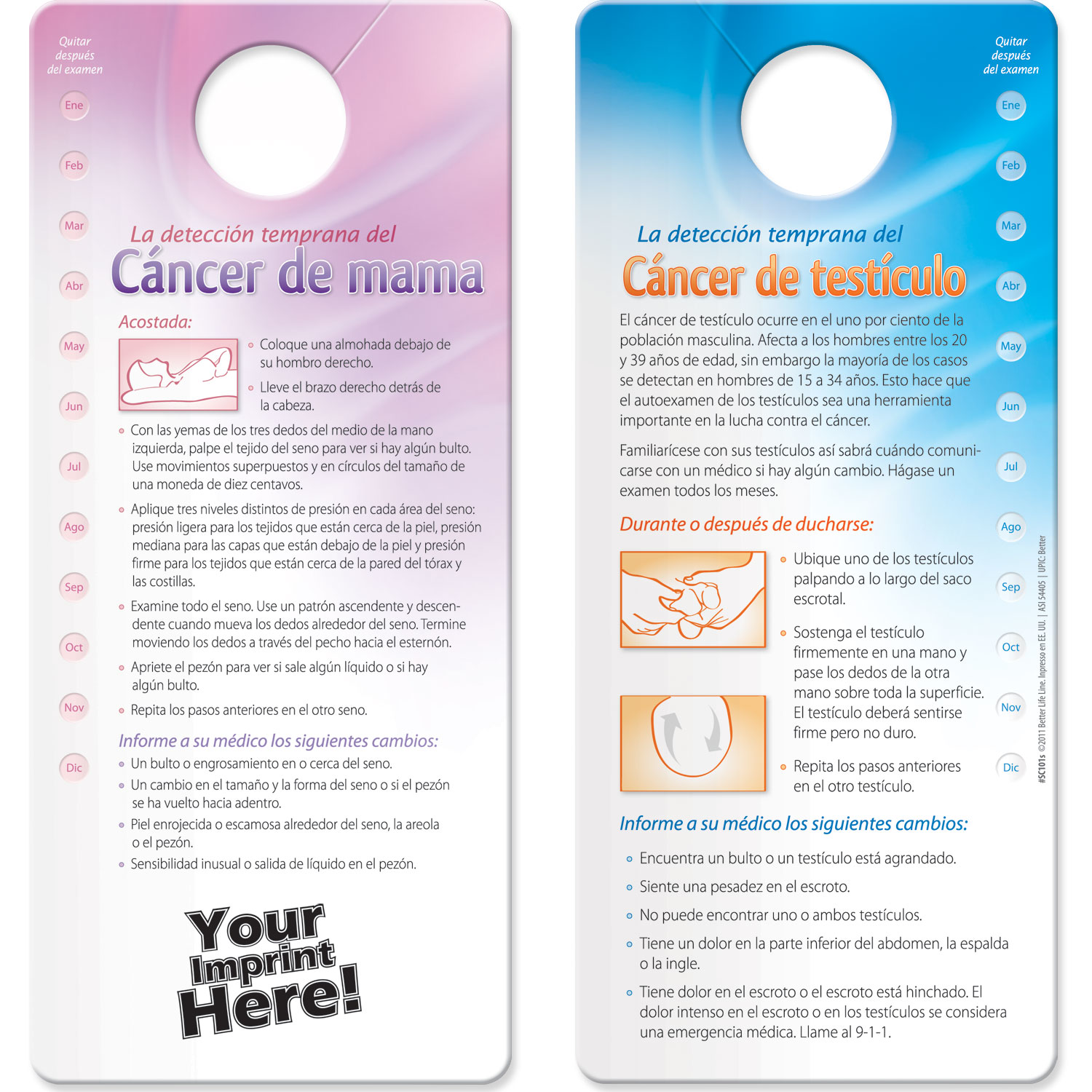 Shower Card - Early Detection for Breast / Testicular Cancer 4