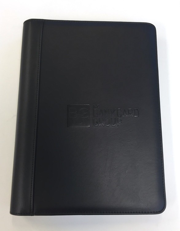 Deluxe Padfolio w/ 1" - 3 Ring Binder and Zipper Closure 5