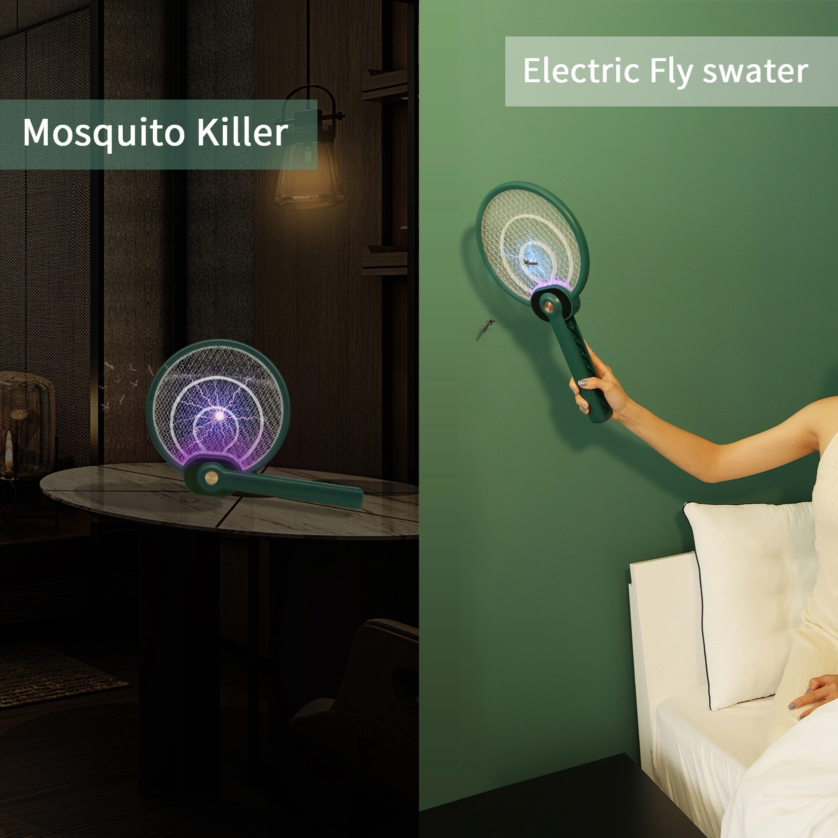 Foldable Mosquito Control Racket with Household Creativity 3