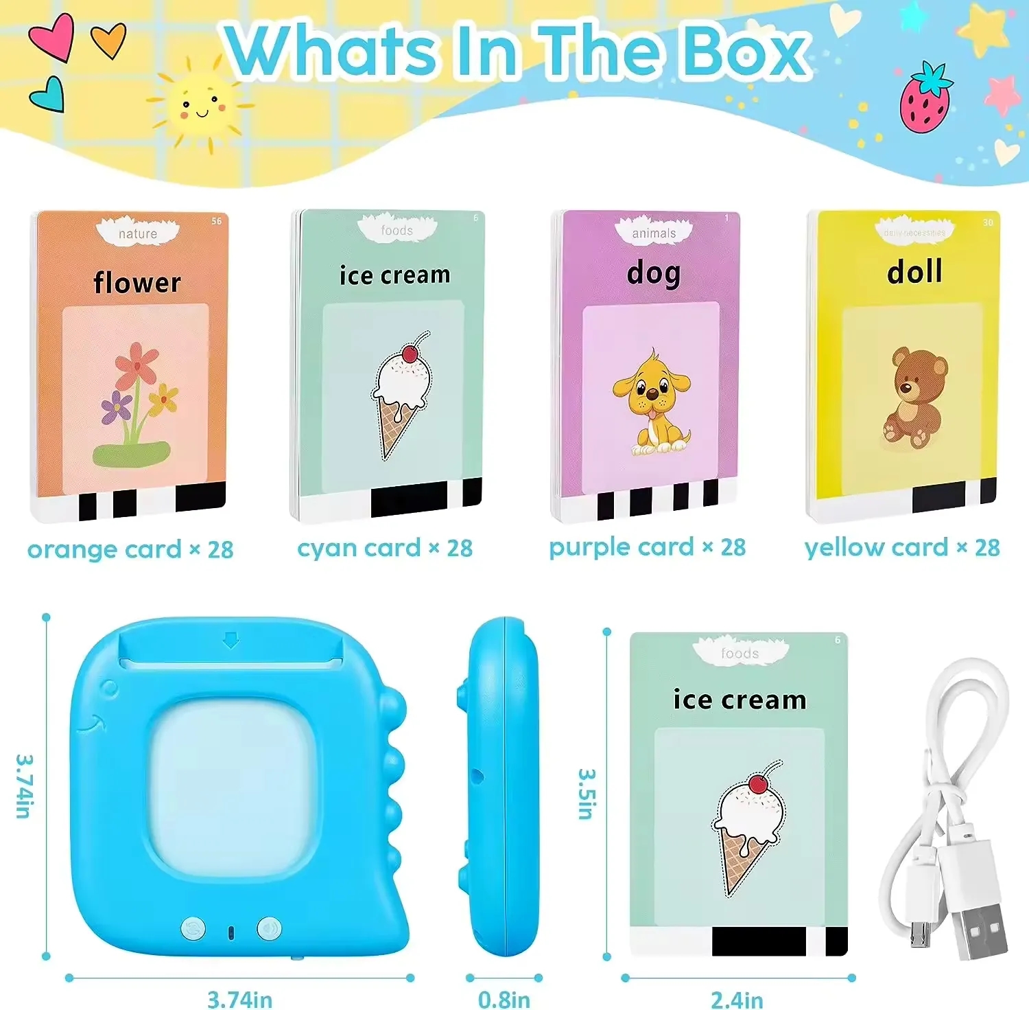 Kids Talking Flash Cards With 224 Sight Words 5