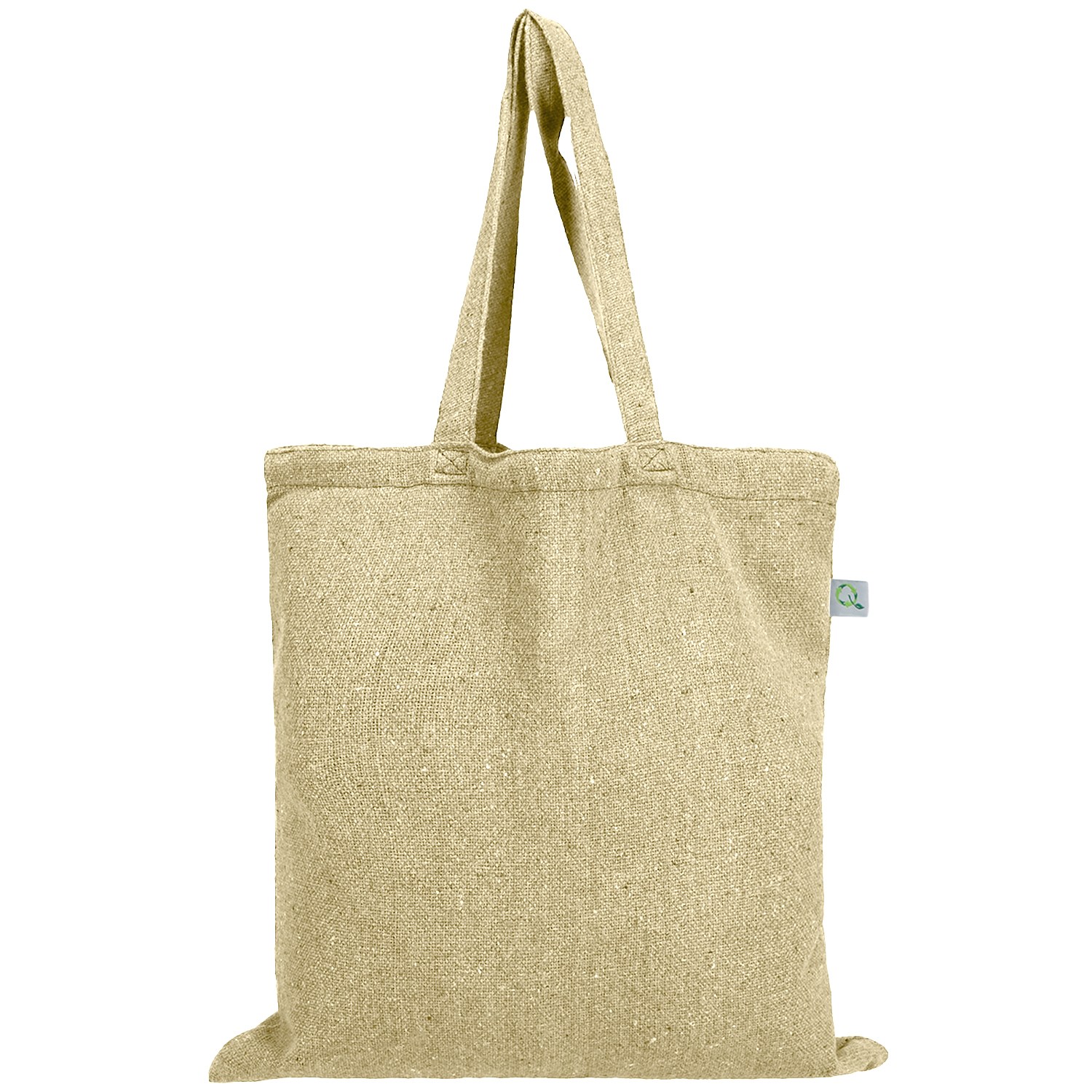 12 oz Recycled Sturdy Heather Cotton Canvas Tote Bag 15"W x 16"H 2