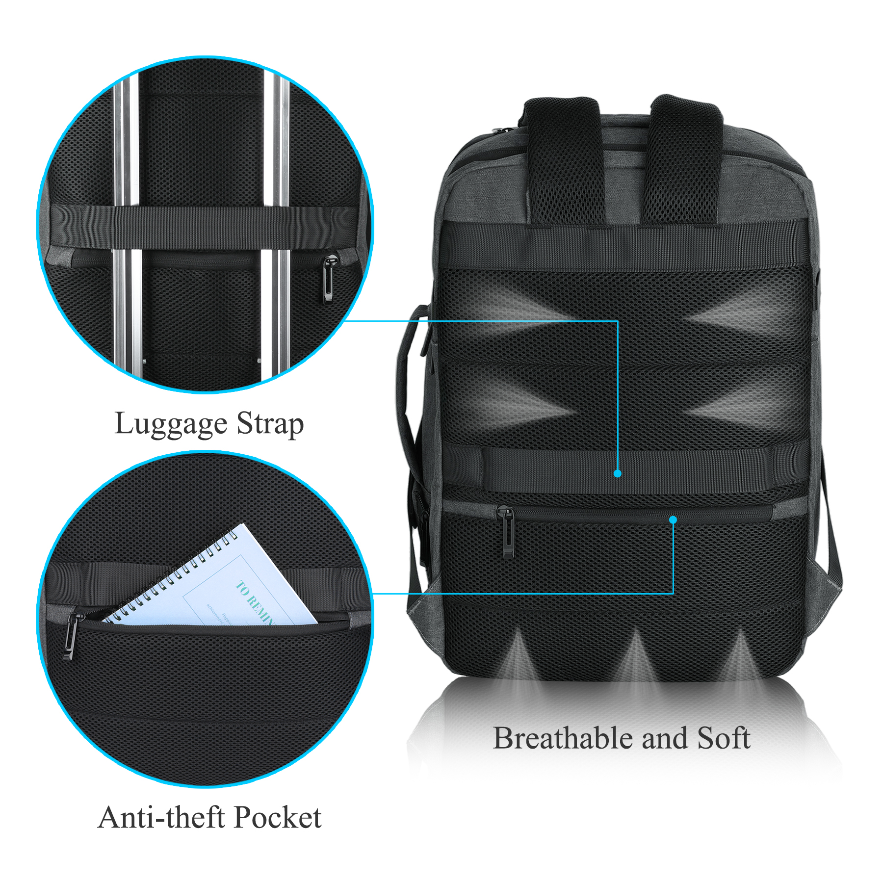 Large Carry On Travel Backpack 12