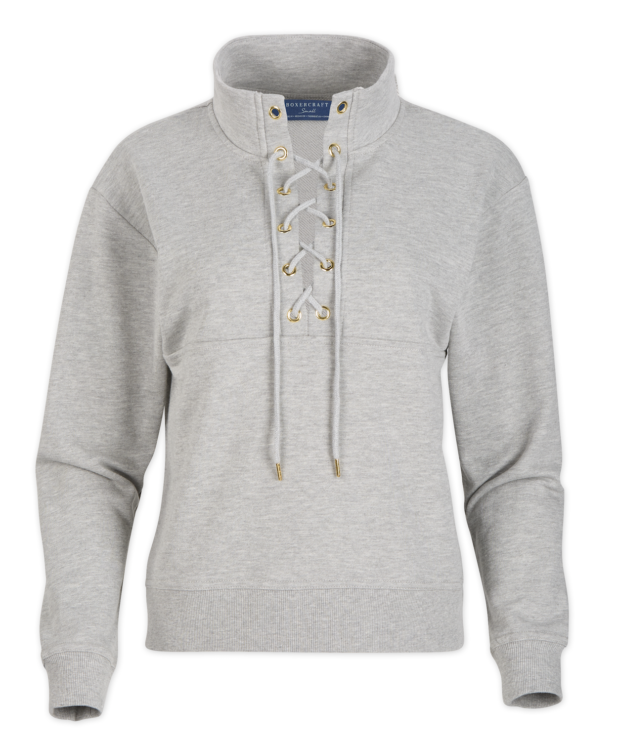 BOXERCRAFT WOMEN'S LS LACE UP PULLOVER 3