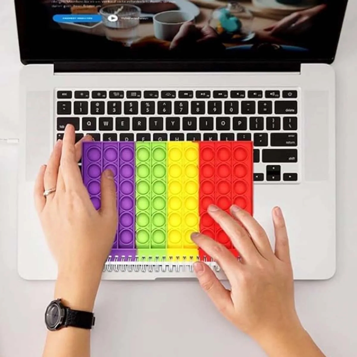 Spiral Notebook Bubble Push Pop Fidget Silicone Toy 6