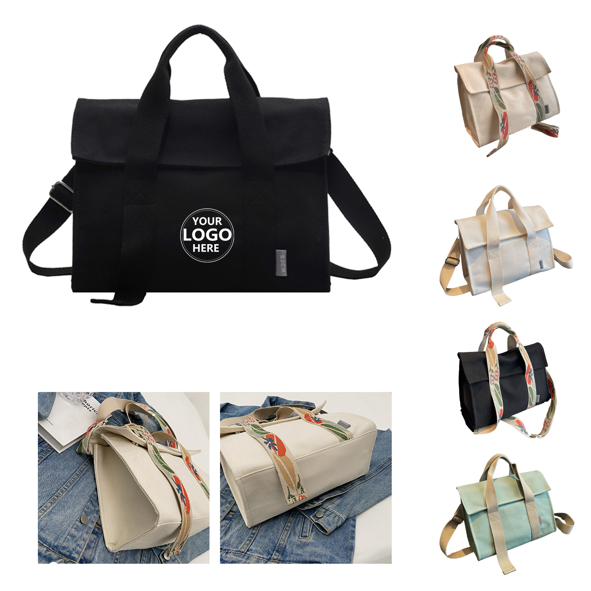 Canvas Tote Bag for Everyday Use, custom tote bag with logo imprint 2