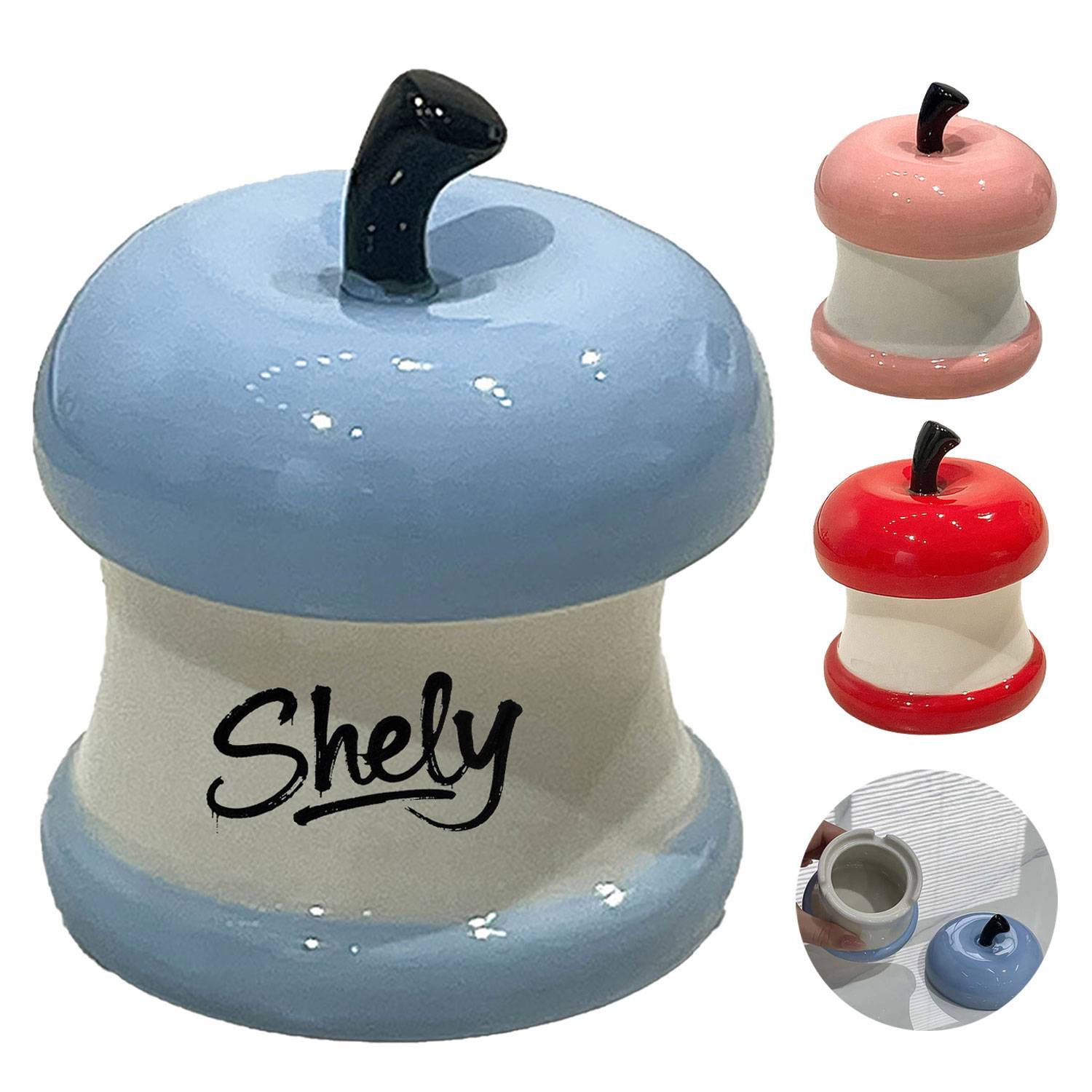 Apple Core Ceramic Anti Ash Ashtray 2