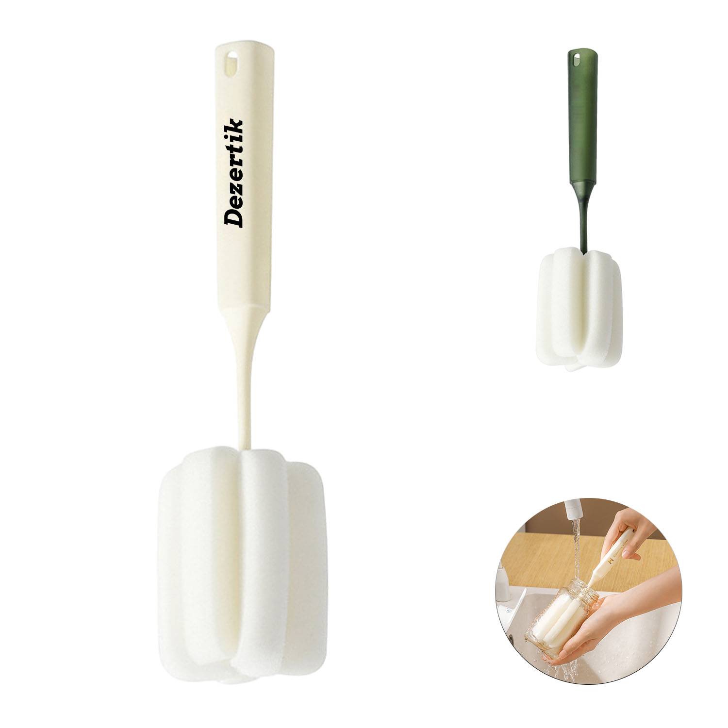 Household cleaning water cup sponge long handle brush 2