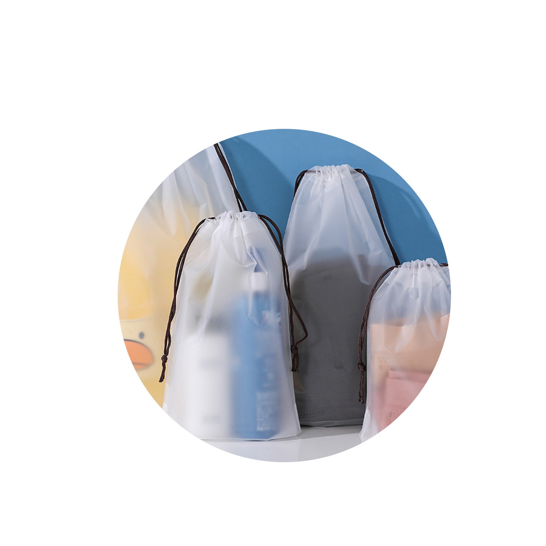PEVA Plastic Drawstring Shoe Bag 2