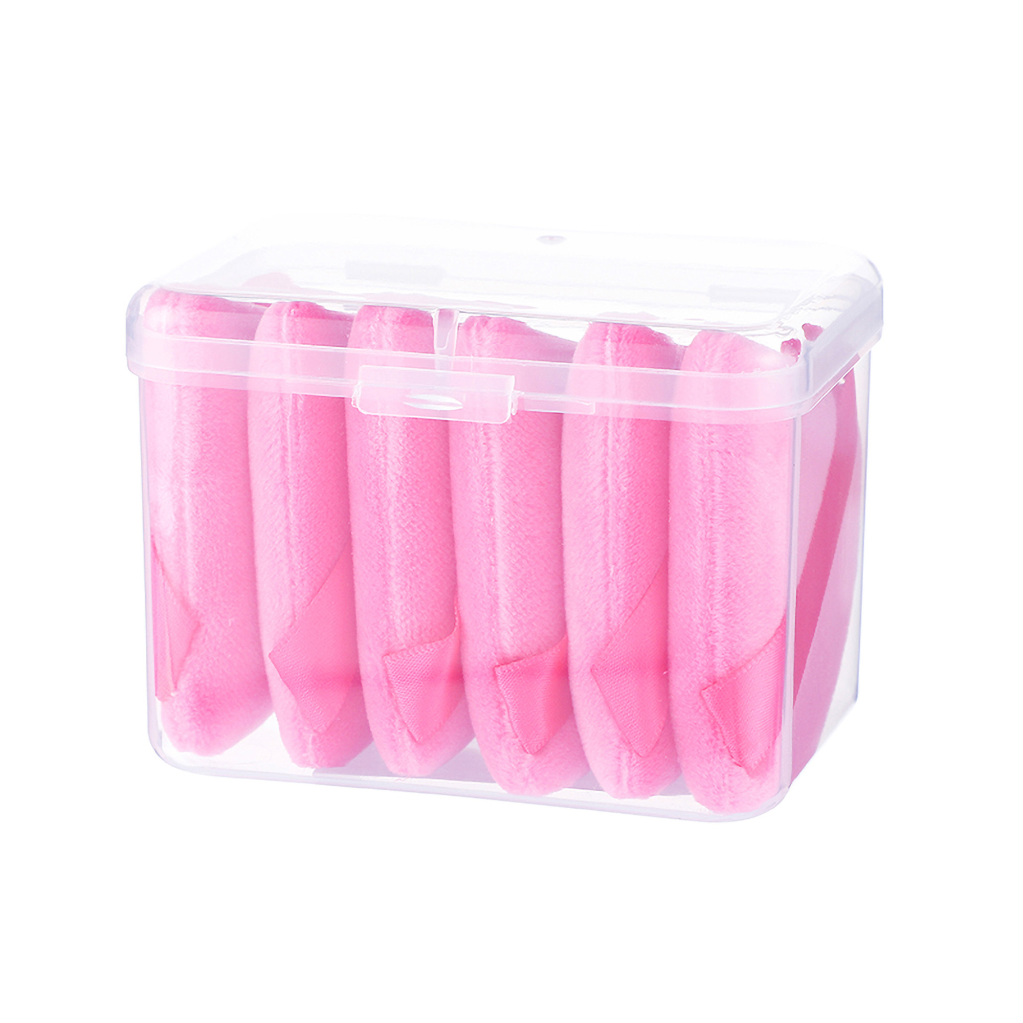 Triangle Powder Puffs Soft Velour 6PCS Makeup with Case 5