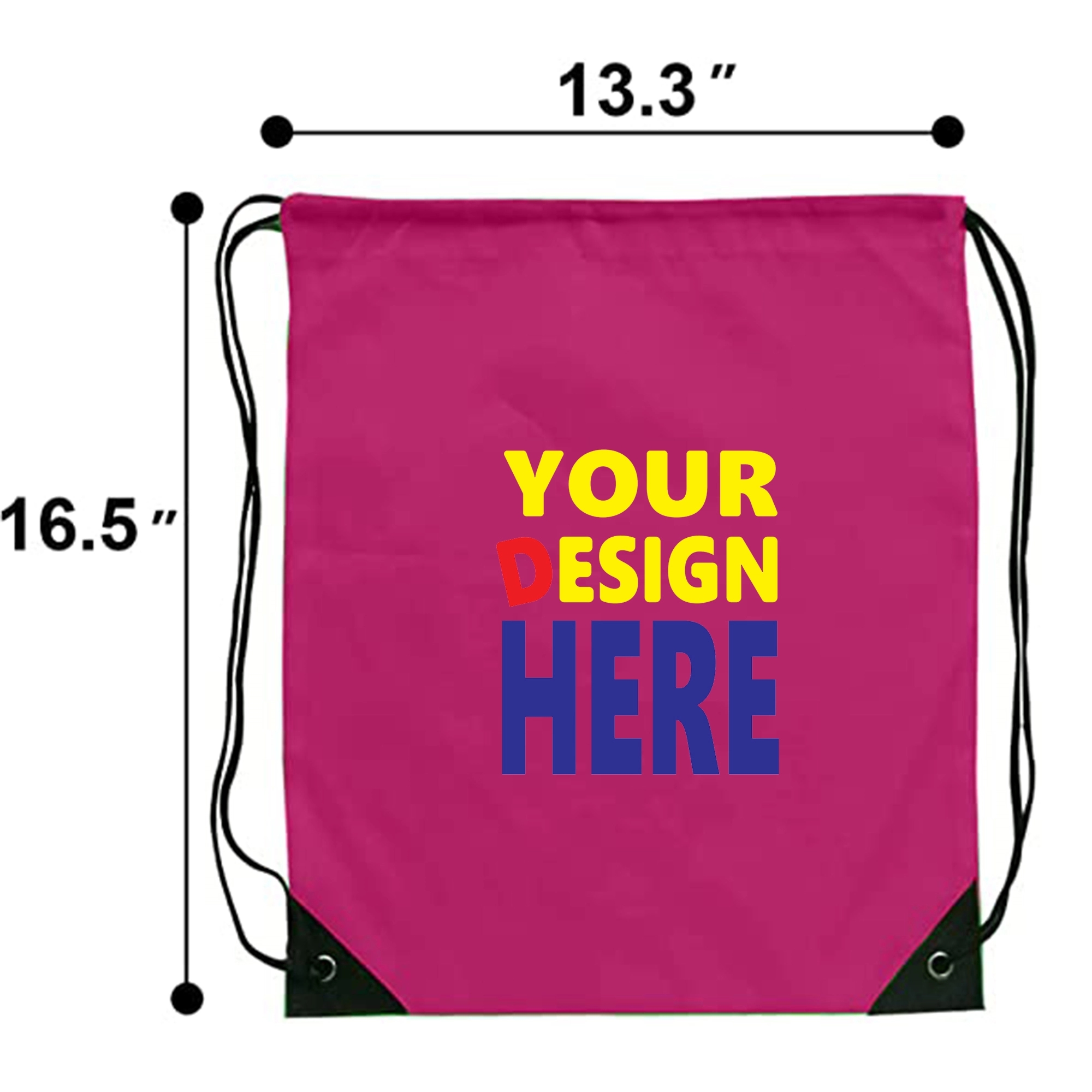 Multi-color Drawstring Cinch Up Backpack 6