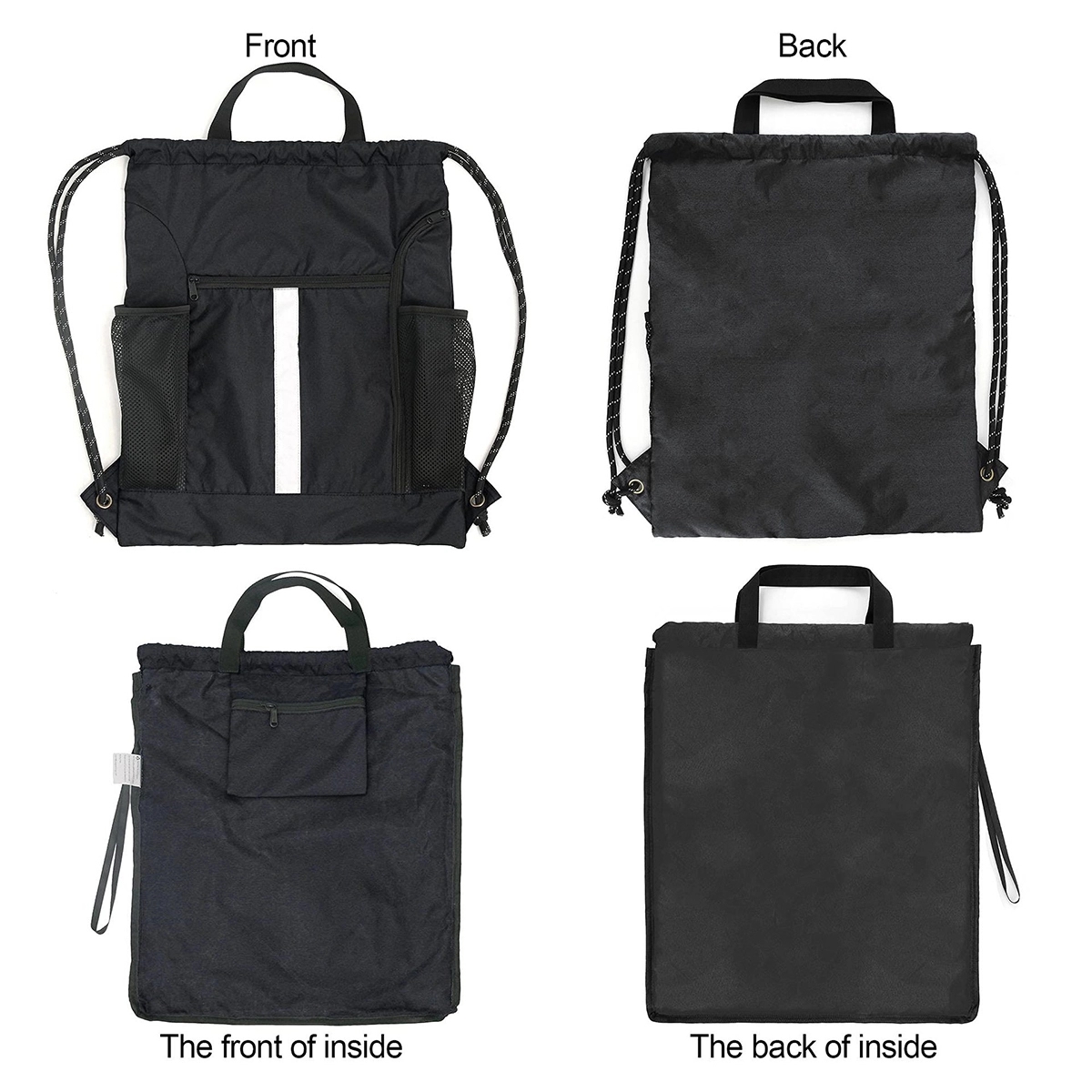 Drawstring Backpack Bag with String Sackpack 2