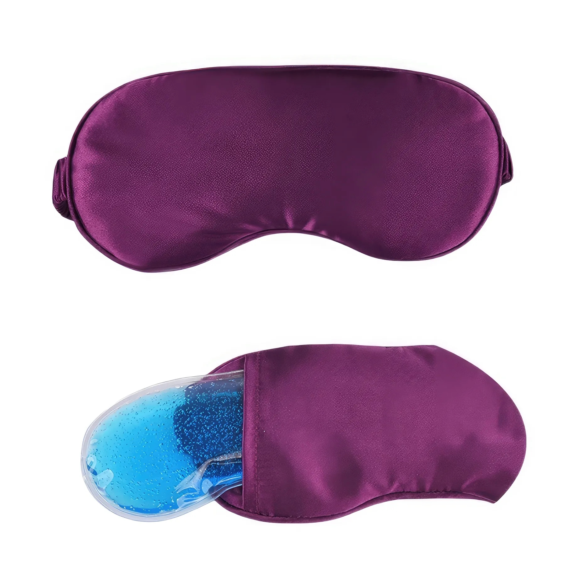 Silk Touch Ice Pack Elastic Band Nap Sleep Eye Mask 3