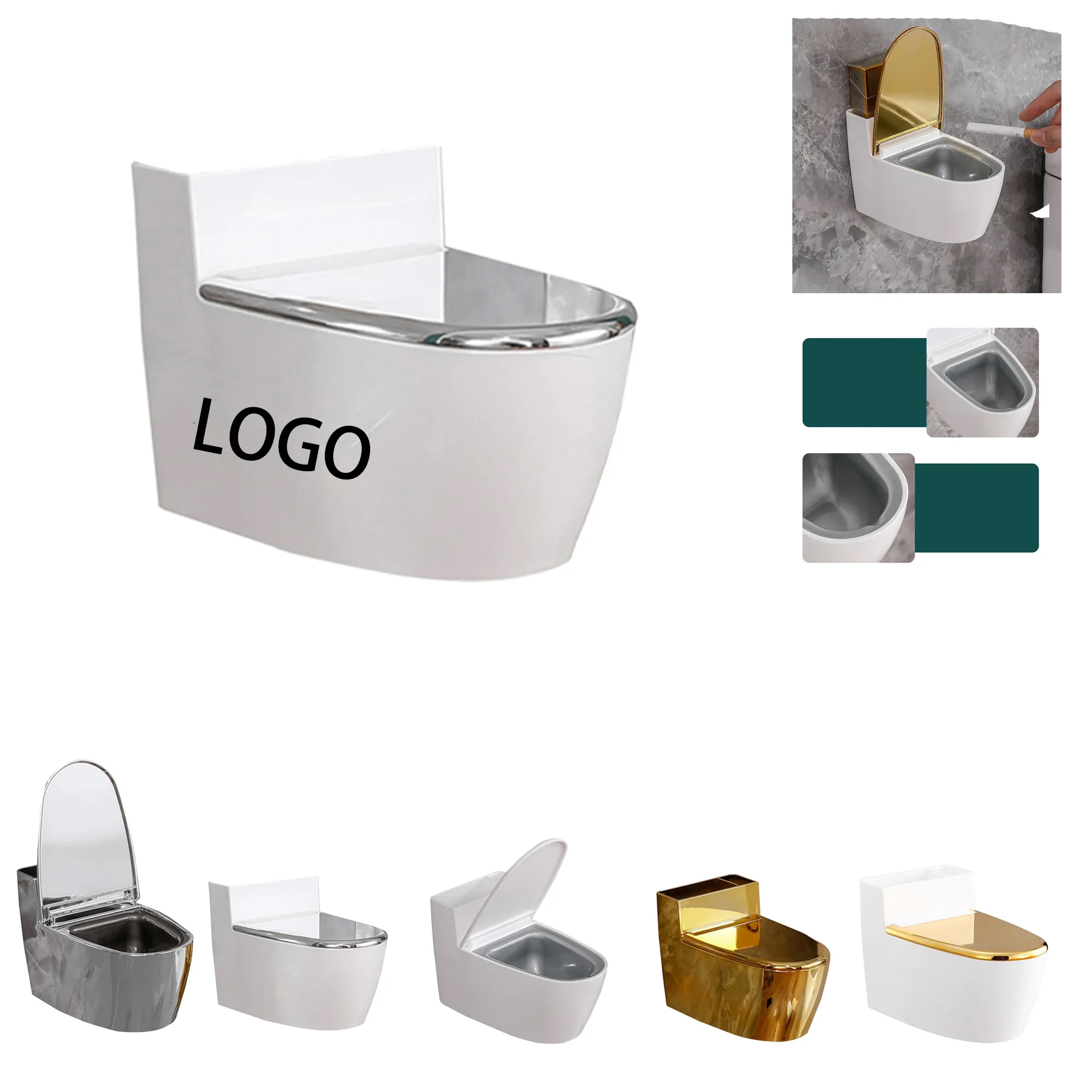 Creative Toilet Ashtray Storage Cigarette Box 8