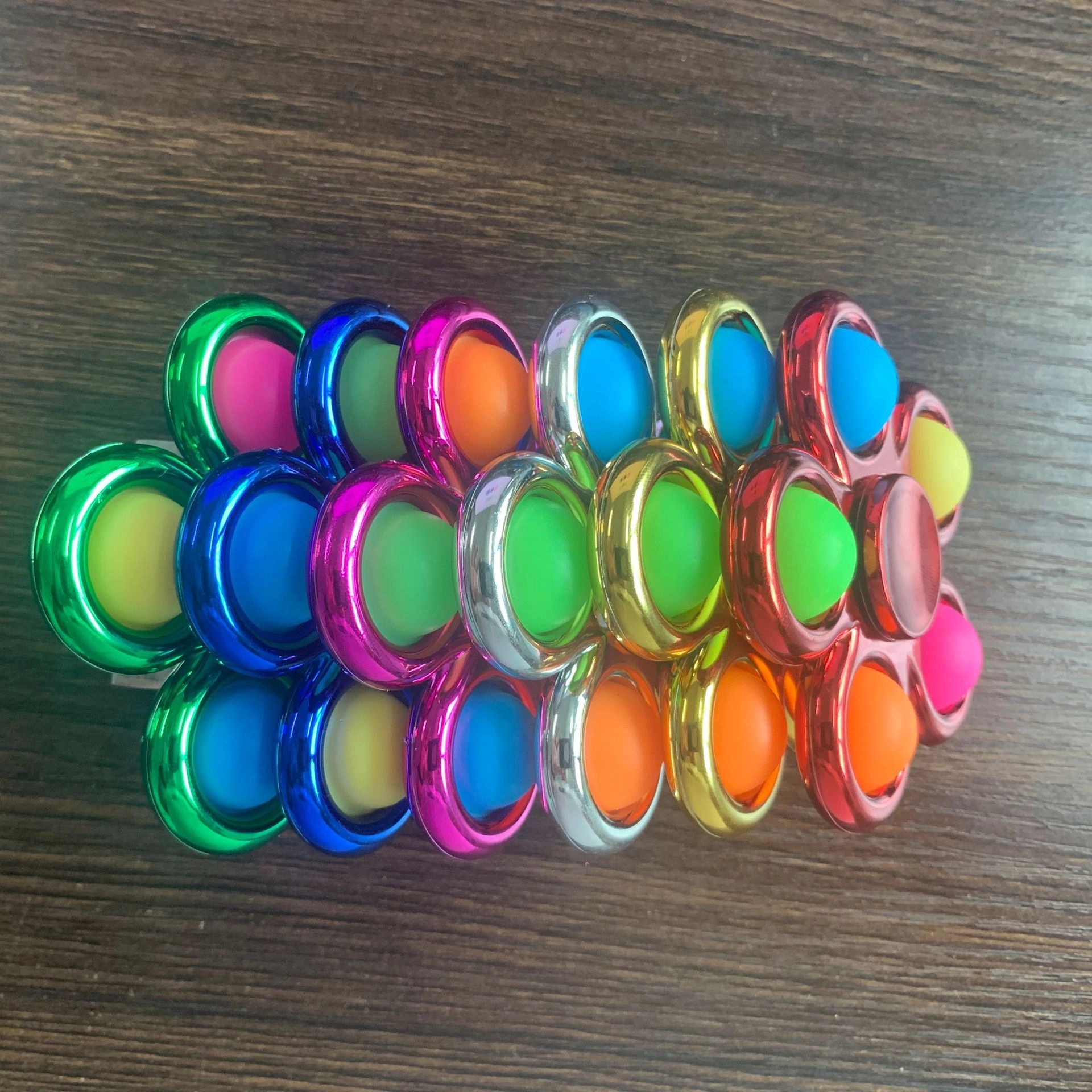 Push Pop Fidget Toy Anti-Stress Dimple Spinner 16