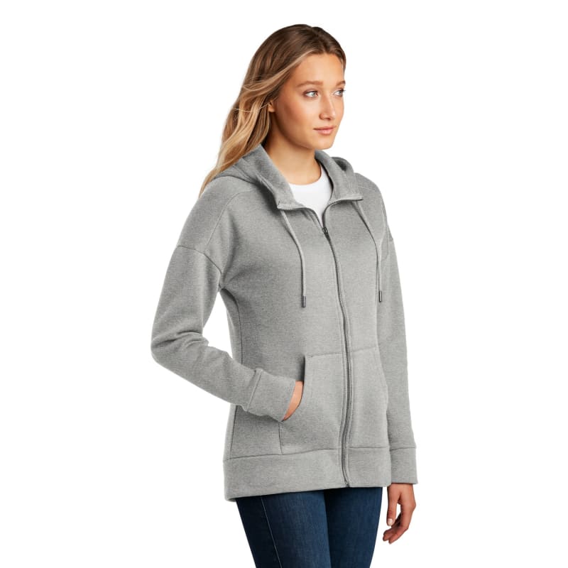 District Women's Perfect Weight Fleece Drop Shoulder Full-Zip Hoodie 16