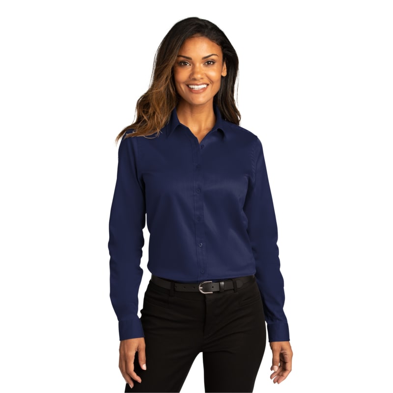 Port Authority Ladies Long Sleeve SuperPro React Twill Shirt. 115