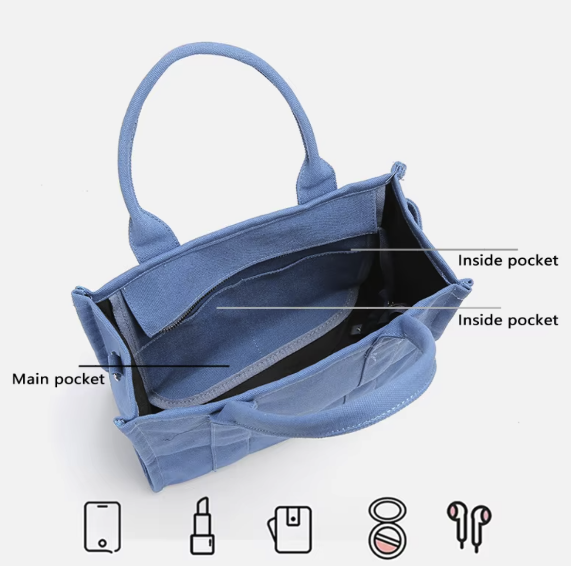 Canvas Tote Bags for Women, custom tote bag with logo imprint 4