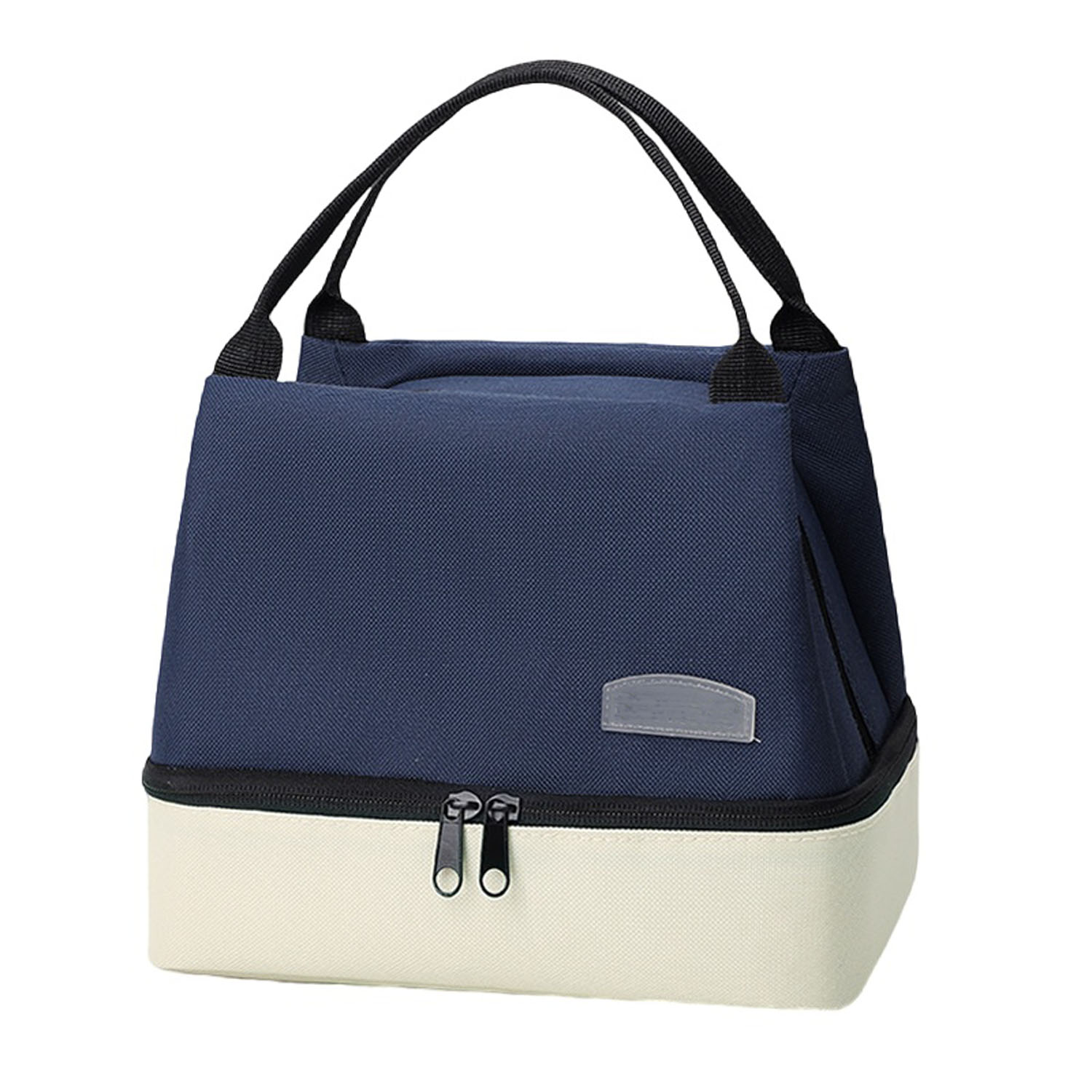 Two Tone Dual Layer Oxford Insulated Lunch Bag 8