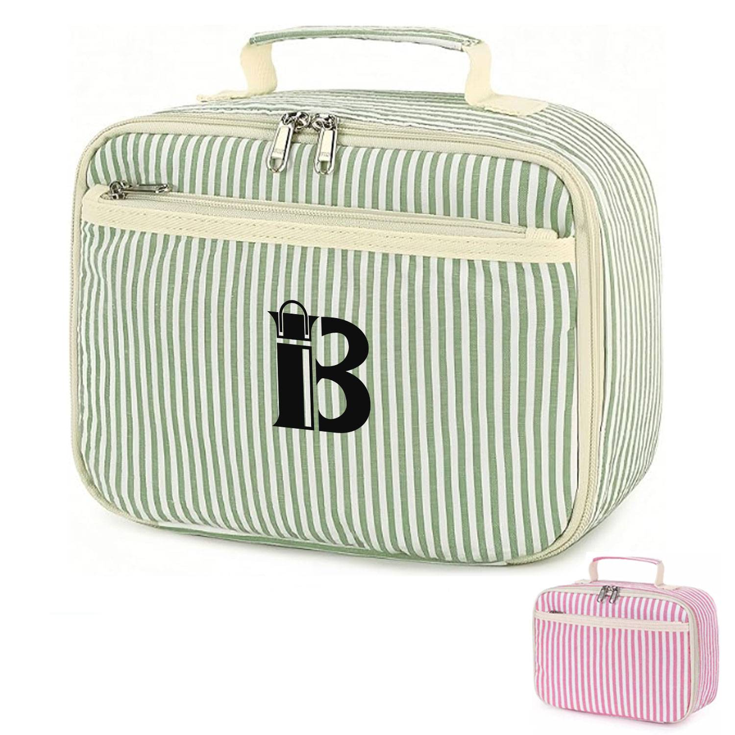 4.5L Oxford Insulated Cooler Lunch Tote Bag w/ Compartment