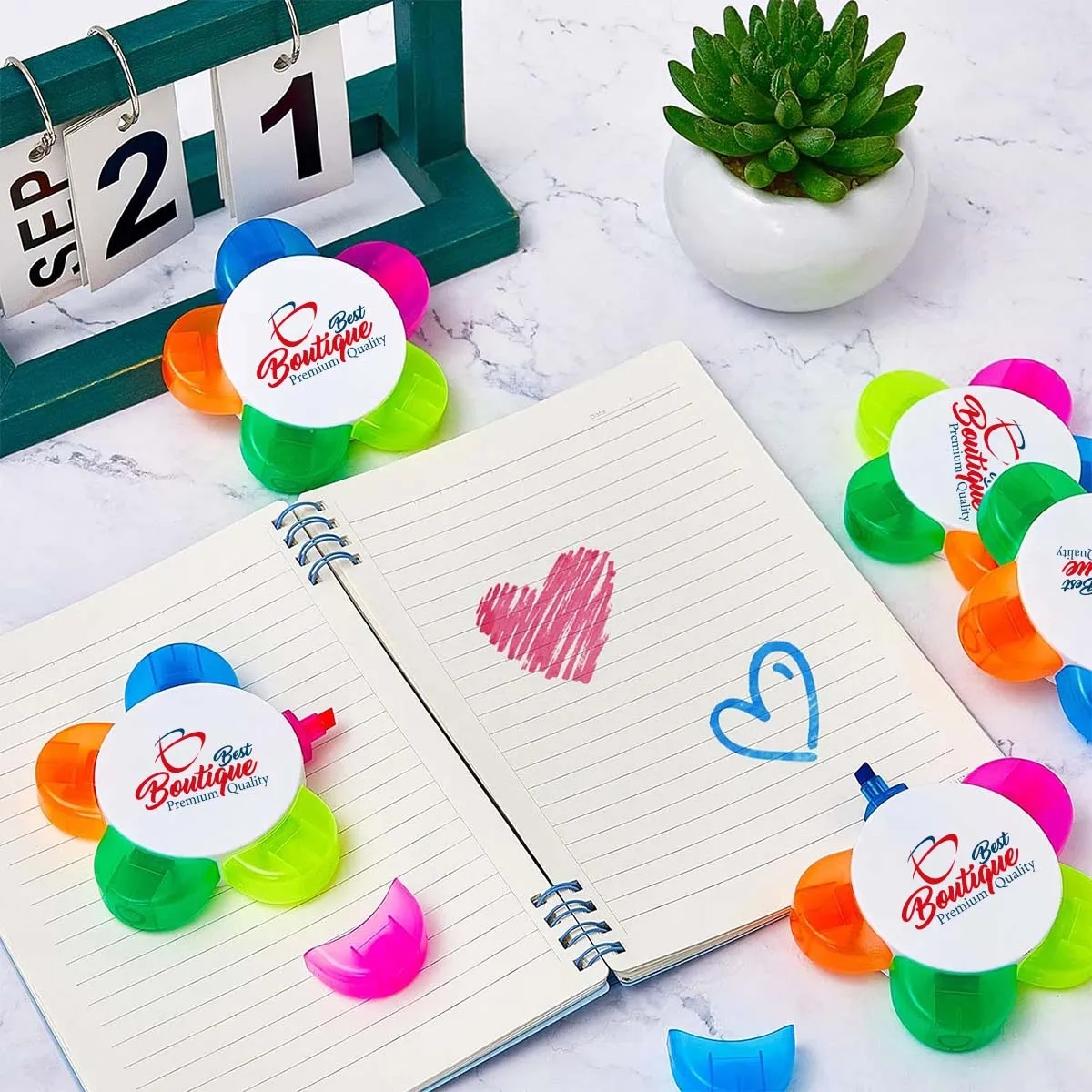 5-In-1  Flower Shape Watercolor Highlighters 2