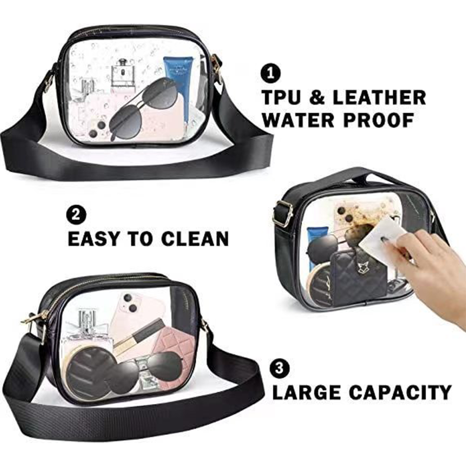PVC Transparent Crossbody Bag 8