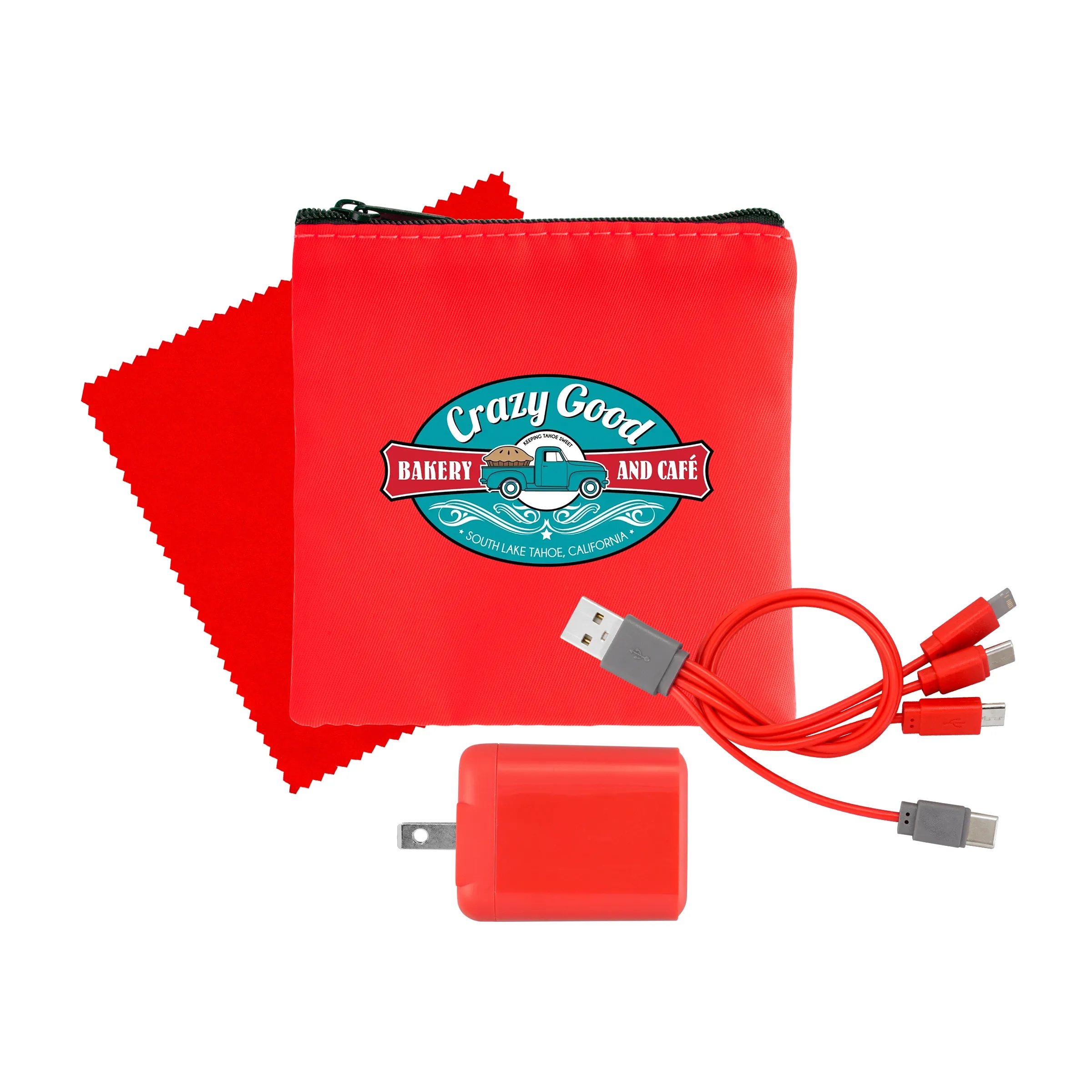 RPET Fast Charger, Cable & Cloth Kit 14