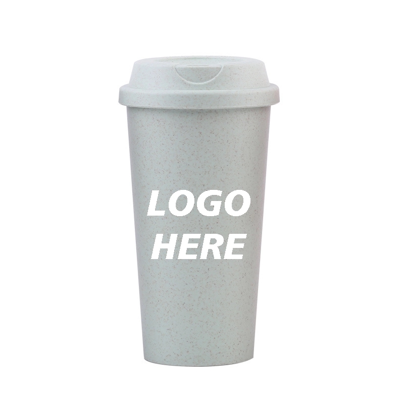 Custom 15 oz Bamboo Fiber Coffee Travel Tumbler 4
