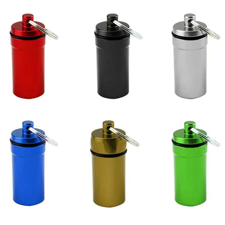 Waterproof Aluminum Pill Box Keychain 2