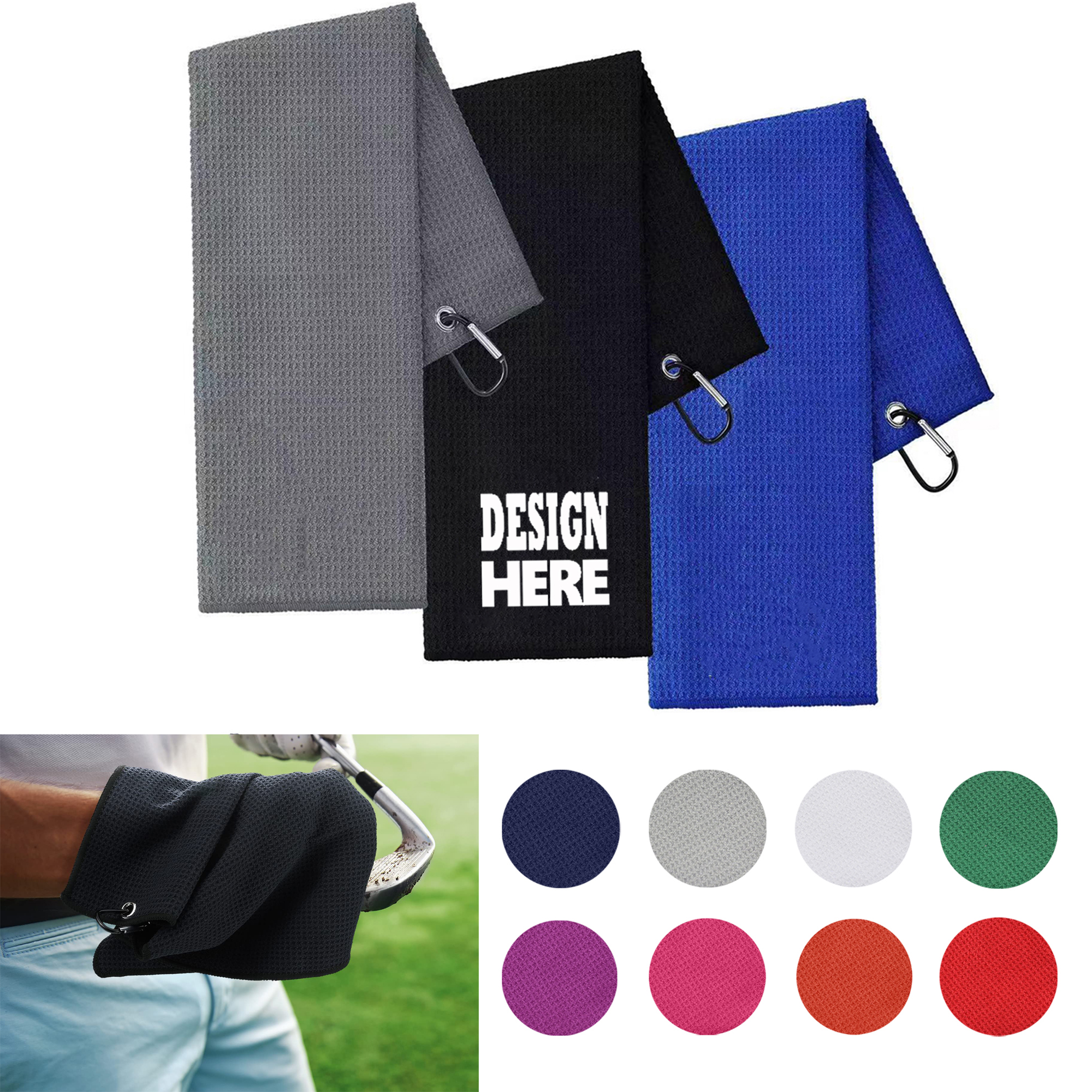 Premium Microfiber Golf Towel with Durable Aluminum Clip 5