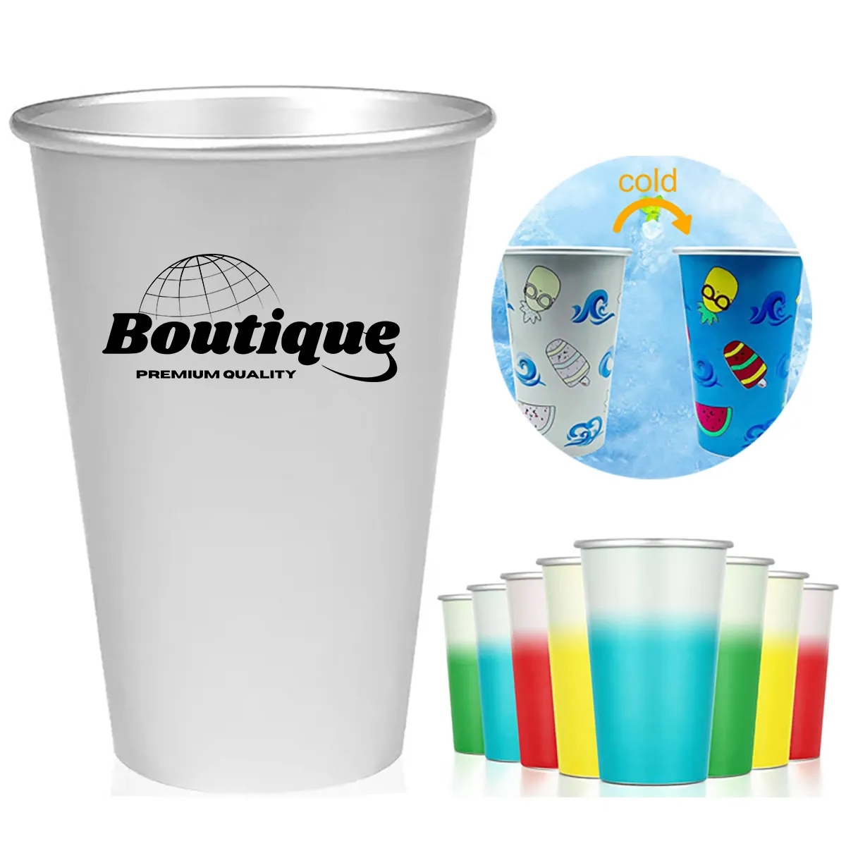 16Oz Aluminum Cold-Chang Color Cup High Quality Beer Glass 2