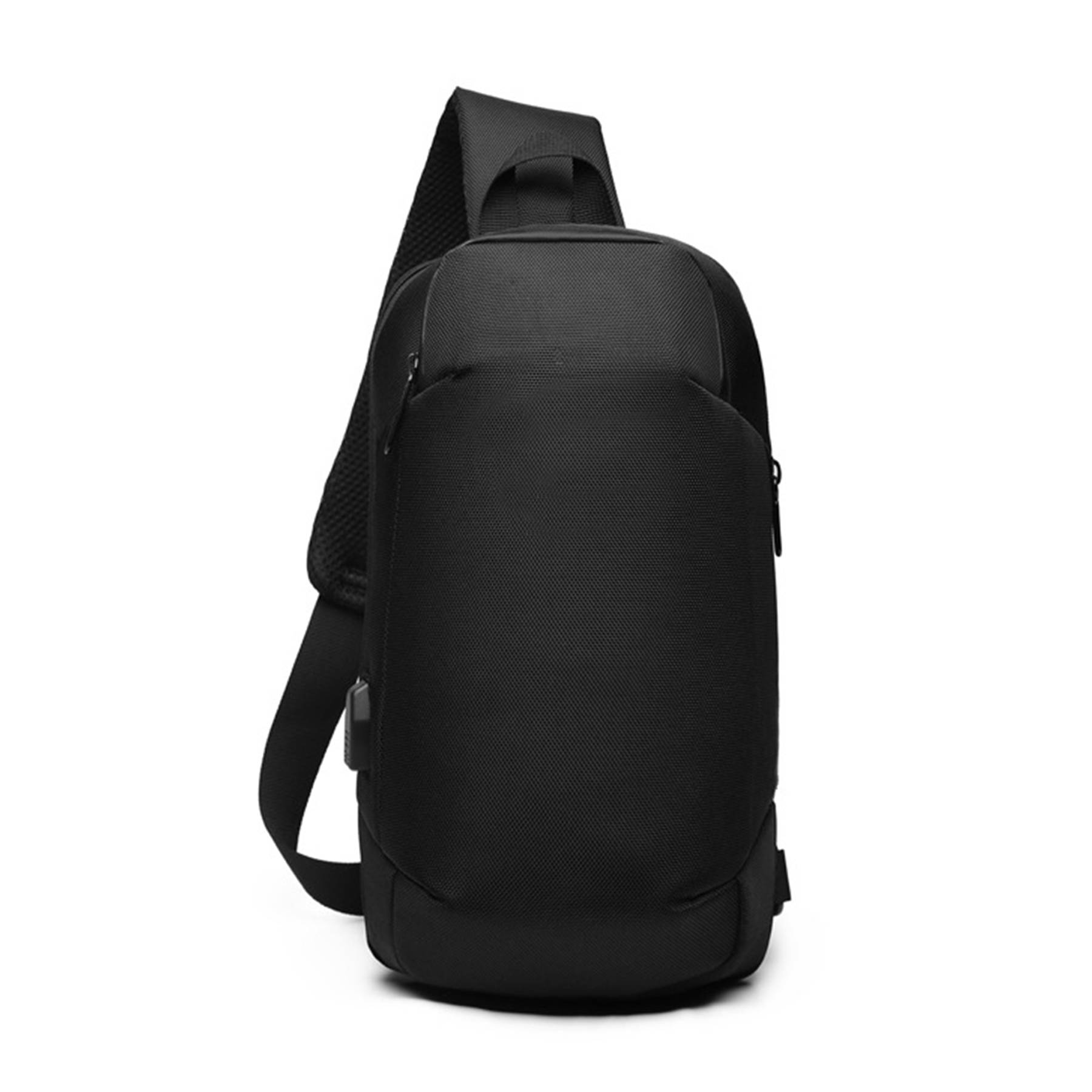 Oxford Sling Waterproof Chest Bag with USB Charging Port 2