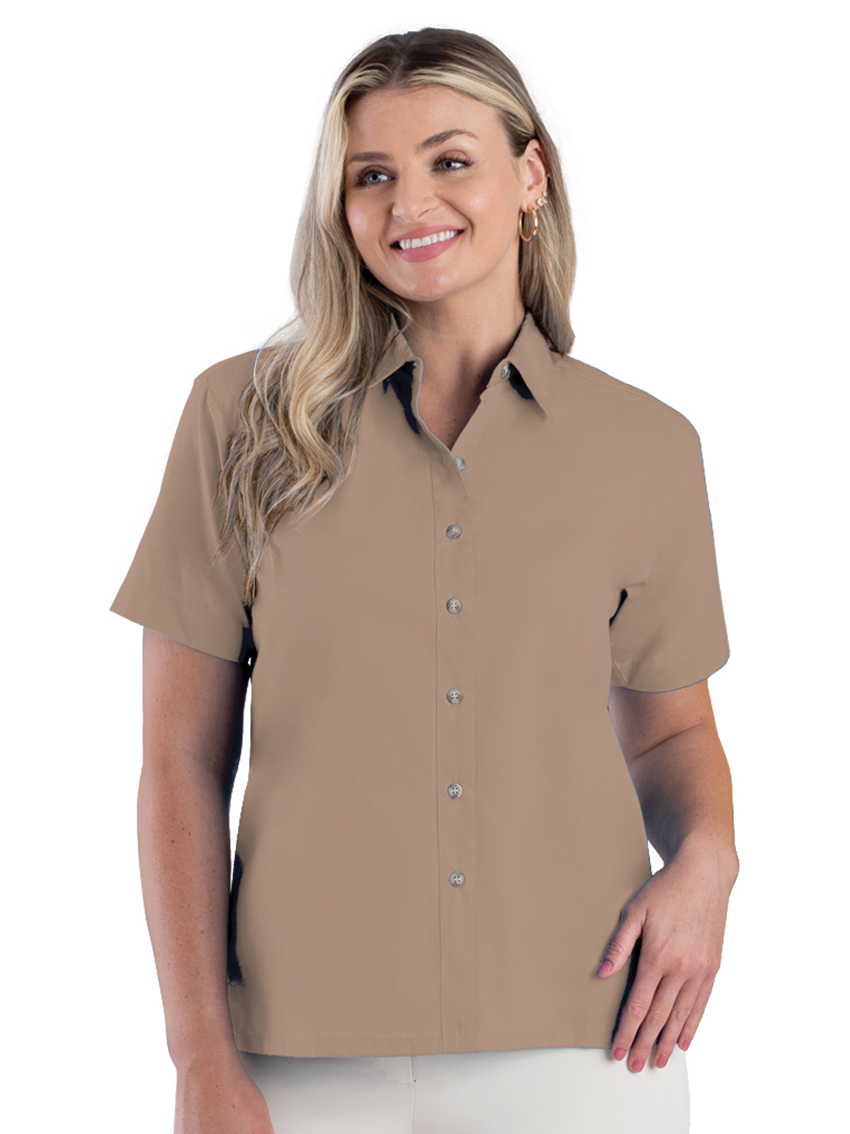 Blue Generation - Women's Pocketless Short Sleeve Superblend Poplin Shirt 58