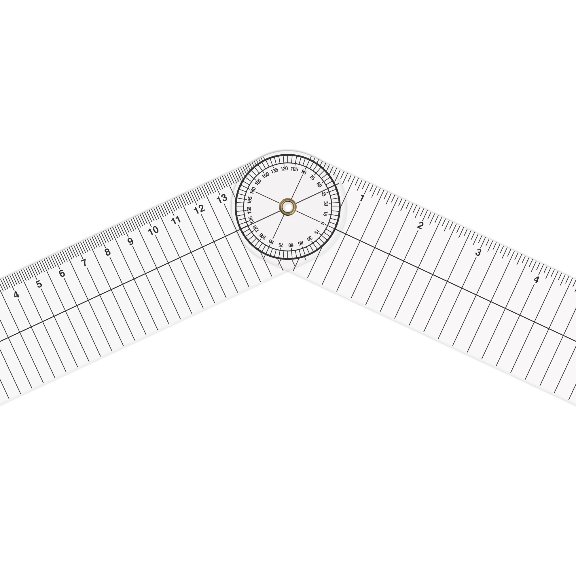 .030 Clear Plastic Stock Shape Goniometer (1.75"x12.25") 1
