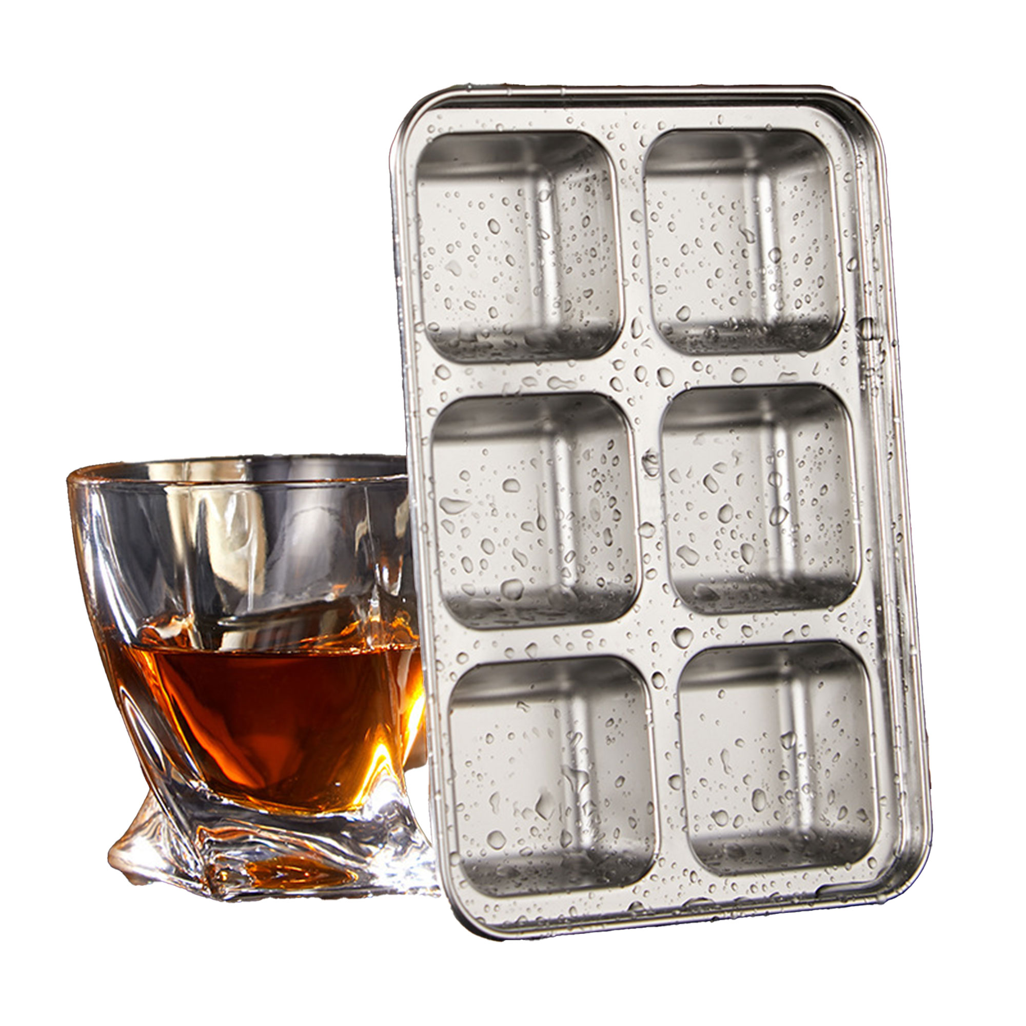 Stainless Steel Ice Tray 6 Grid Ice Cube Maker 2