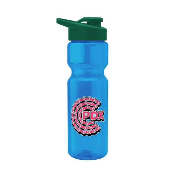 Blazer 28oz Transparent Bike Bottle w/Drink-thru Lid 2378