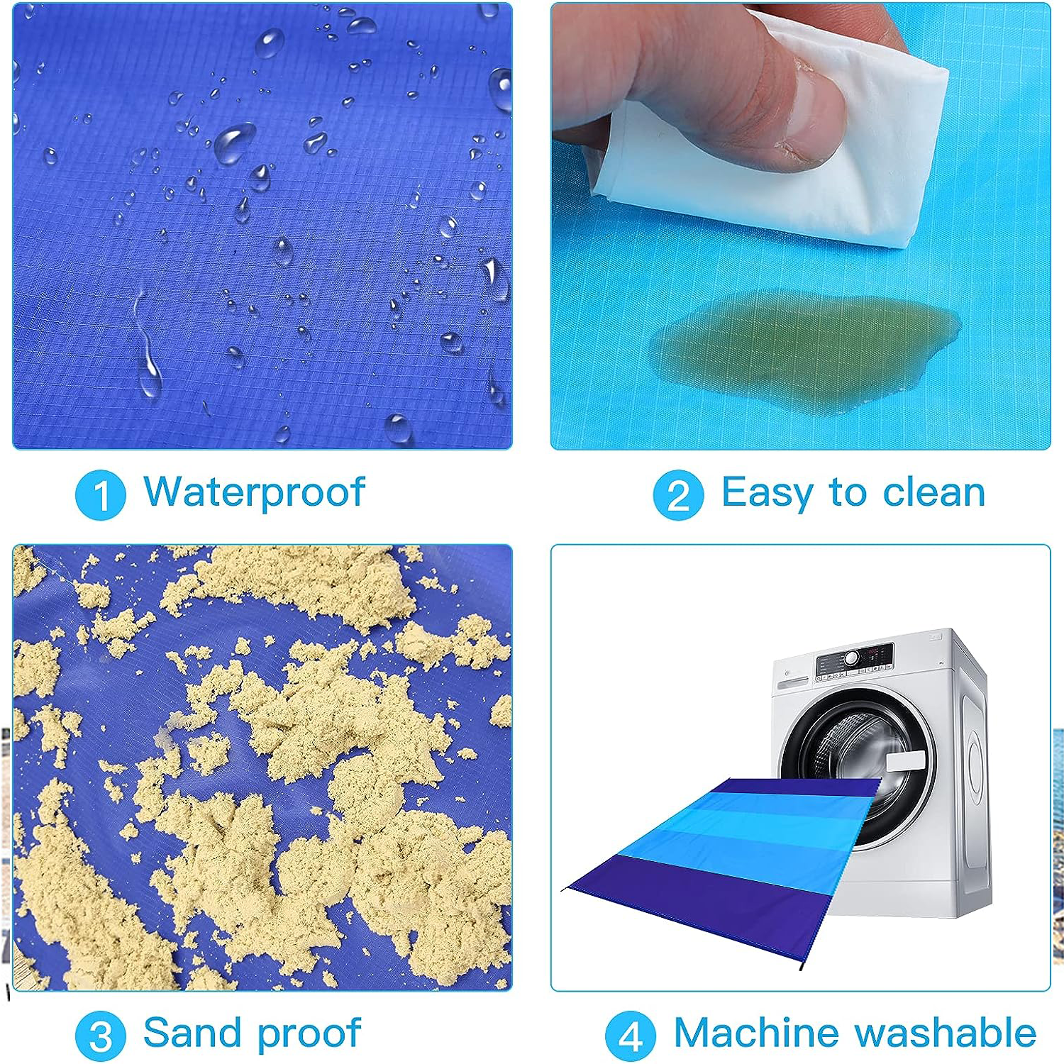 Extra Large Sandproof Beach Blanket 4