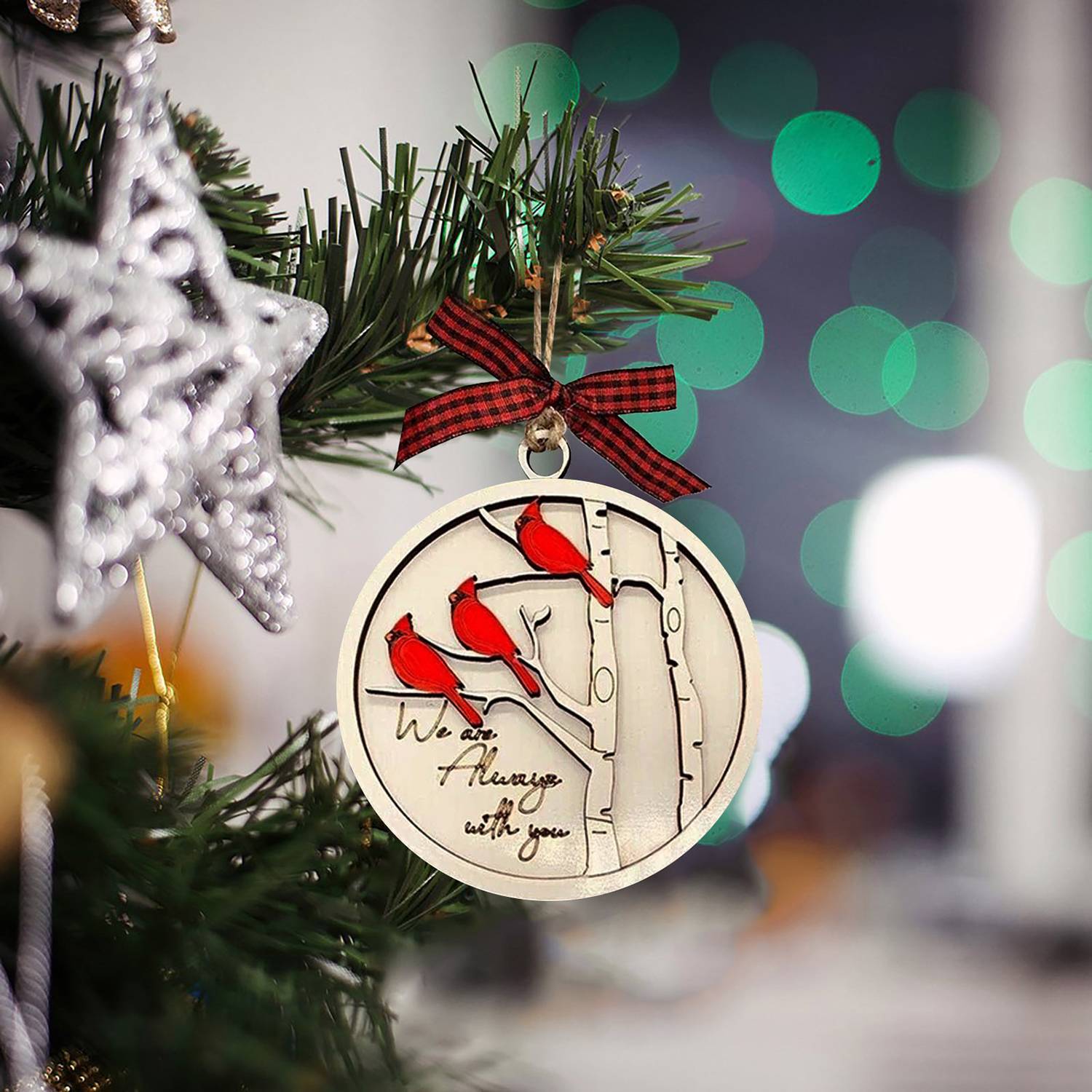 Christmas Tree Cardinal Memorial Ornament 6